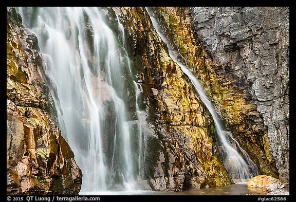 Base of Apikuni Falls. Glacier National Park (color)