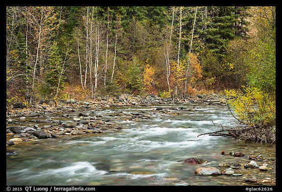 Kintla Lake in autumn. Glacier National Park (color)