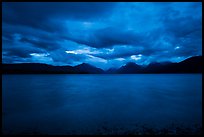 Ominous atmosphere on Lake McDonald at dawn. Glacier National Park ( color)