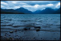 Waves and clouds, Lake McDonald. Glacier National Park ( color)