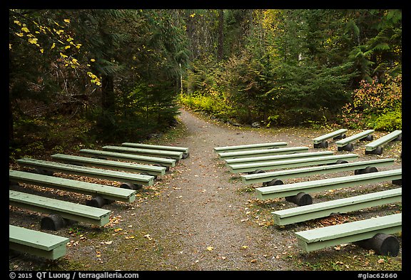 Amphitheater, Avalanche Creek Campground. Glacier National Park (color)