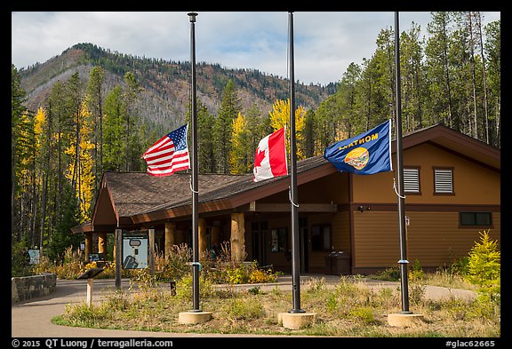 Apgar visitor center. Glacier National Park (color)