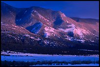 Sunset over mountains. Great Sand Dunes National Park and Preserve, Colorado, USA.