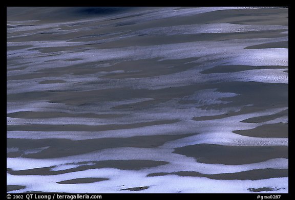 Pattern of snow over dunes. Great Sand Dunes National Park and Preserve, Colorado, USA.