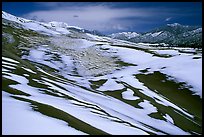 Melting snow on the dunes. Great Sand Dunes National Park, Colorado, USA.