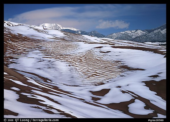 Melting snow on the dunes. Great Sand Dunes National Park (color)