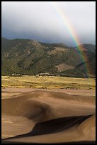 Rainbow over dune field. Great Sand Dunes National Park and Preserve ( color)