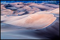 Dune field in lilac afterglow. Great Sand Dunes National Park and Preserve ( color)