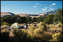 Pinyon Flats campground. Great Sand Dunes National Park and Preserve, Colorado, USA.