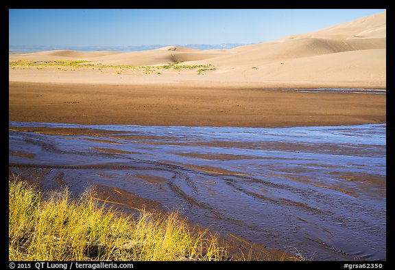 Medano Creek and dunes. Great Sand Dunes National Park and Preserve (color)