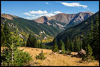 Sand Creek Valley and Mount Herard. Great Sand Dunes National Park and Preserve, Colorado, USA.