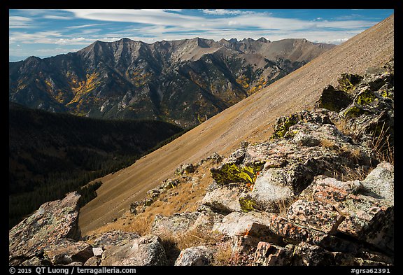 Sangre de Cristo mountain from Mount Herard. Great Sand Dunes National Park and Preserve, Colorado, USA.