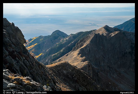 Sangre de Cristo mountain ridges. Great Sand Dunes National Park and Preserve, Colorado, USA.