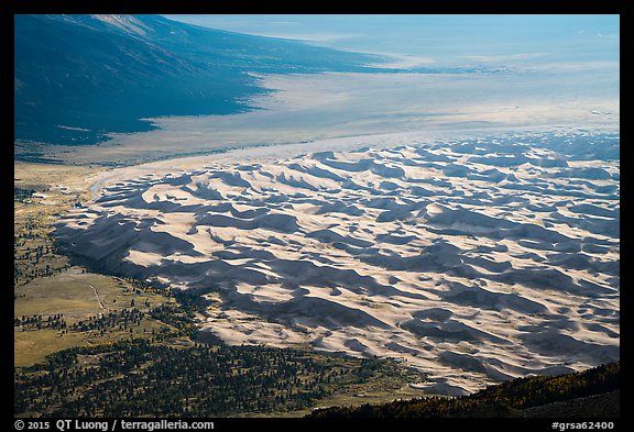 Dune field from above. Great Sand Dunes National Park and Preserve (color)