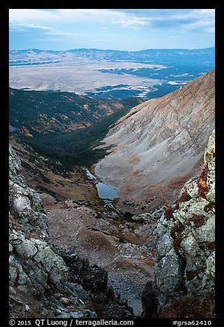 Medano Lakes from Mount Herard. Great Sand Dunes National Park and Preserve, Colorado, USA.