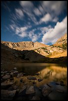 Mount Herard by moonlight above Medano Lake. Great Sand Dunes National Park and Preserve ( color)