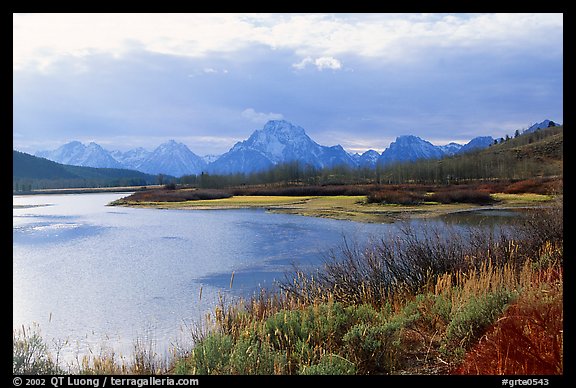 Oxbow bend and Mt Moran. Grand Teton National Park (color)