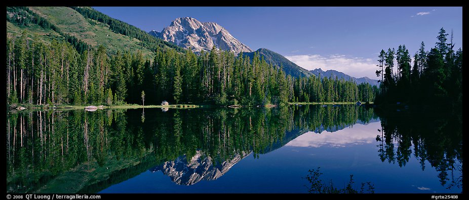Mountain landscape with Lake reflection. Grand Teton National Park (color)
