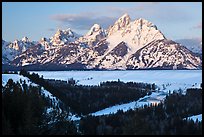 Grand Teton, winter sunrise. Grand Teton National Park ( color)