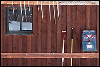 Icicles and mail box, Kelly. Grand Teton National Park, Wyoming, USA.