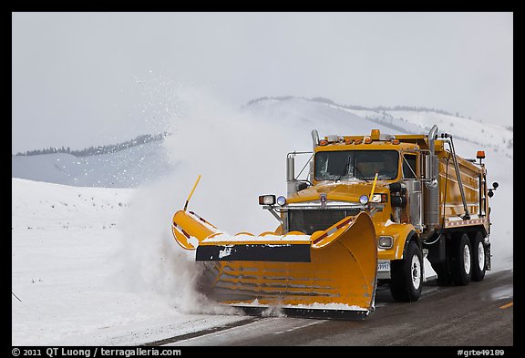 Snowplow. Grand Teton National Park, Wyoming, USA.