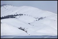 Snow-covered Blacktail Butte. Grand Teton National Park, Wyoming, USA.