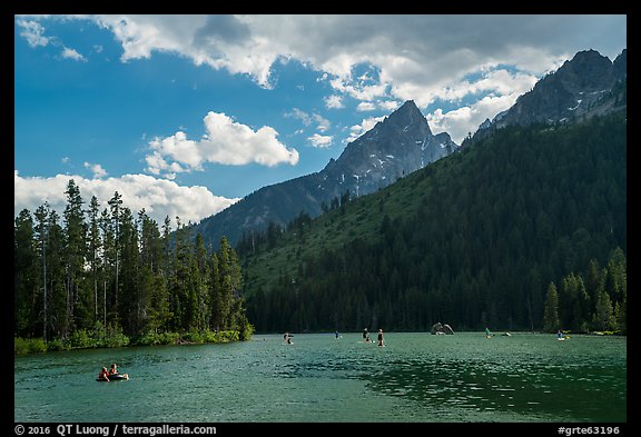 Water recreation, String Lake. Grand Teton National Park (color)