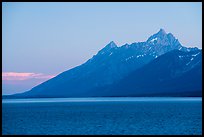 Grand Teton from Jackson Lake, dusk. Grand Teton National Park ( color)