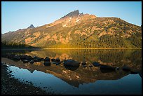 Grand Teton reflected in Jenny Lake. Grand Teton National Park ( color)