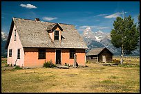 Pioneer buildings, Mormon Row. Grand Teton National Park ( color)