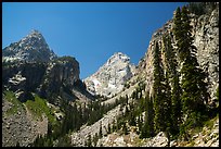 Garnet Canyon with Nez Perce and Middle Teton. Grand Teton National Park ( color)