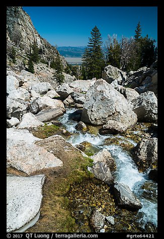 Creek, Garnet Canyon. Grand Teton National Park (color)