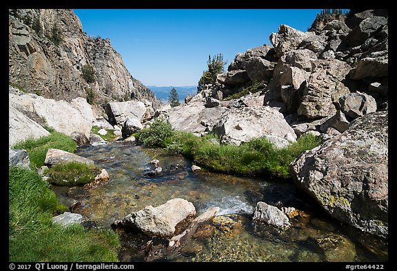 Creek at the Meadows, Garnet Canyon. Grand Teton National Park (color)