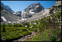 Stream, meadows, and Middle Teton. Grand Teton National Park ( color)