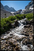 Cascading mountain stream, Garnet Canyon. Grand Teton National Park ( color)