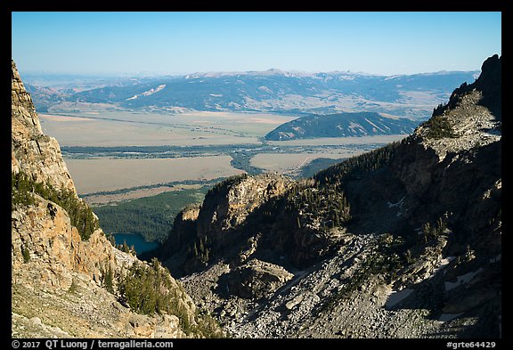 Garnet Canyon and Jackson Hole. Grand Teton National Park (color)