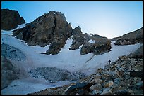 Mountaineer, Middle Teton and glacier. Grand Teton National Park ( color)