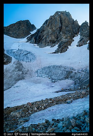 Glacier below Middle Teton. Grand Teton National Park (color)