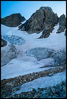 Glacier below Middle Teton. Grand Teton National Park ( color)