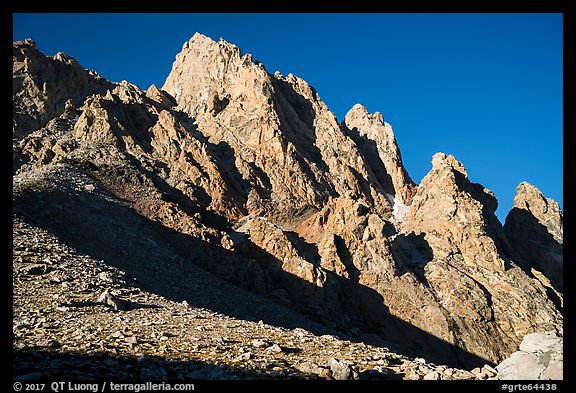 Grand Teton from Lower Saddle. Grand Teton National Park (color)