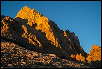 Grand Teton from Lower Saddle at sunset. Grand Teton National Park ( color)