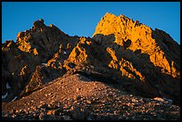 Grand Teton and Upper Saddle at sunset. Grand Teton National Park ( color)