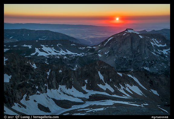 Sun setting over Table Mountain. Grand Teton National Park (color)