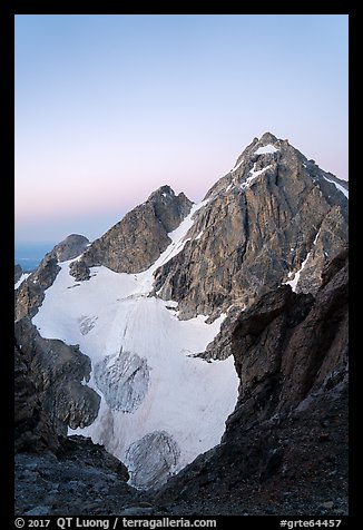 Middle Teton from Grand Teton at dawn. Grand Teton National Park (color)