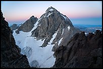 Middle Teton from Grand Teton, earth shadow. Grand Teton National Park ( color)