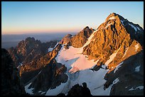 Middle Teton from Grand Teton, sunrise. Grand Teton National Park ( color)