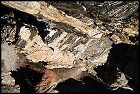 Looking down rock wall with climbers on Grand Teton. Grand Teton National Park ( color)