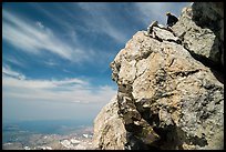 Climber approaching summit of Grand Teton. Grand Teton National Park ( color)