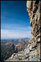 Grand Teton headwall profile from Upper Saddle. Grand Teton National Park ( color)