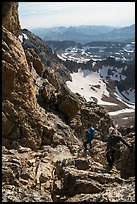Climbers descending Grand Teton. Grand Teton National Park ( color)